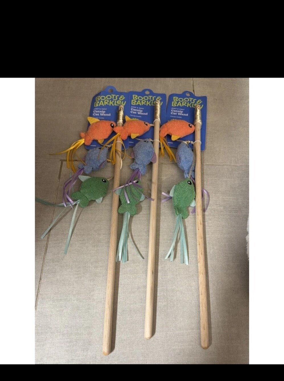 New 3 Pack Boots & Barkley Jump & Swat Catnip Cat Wand